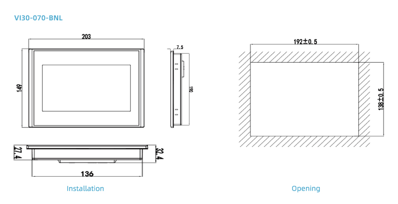 VEICHI VI30 Series HMI Human Machine Interface