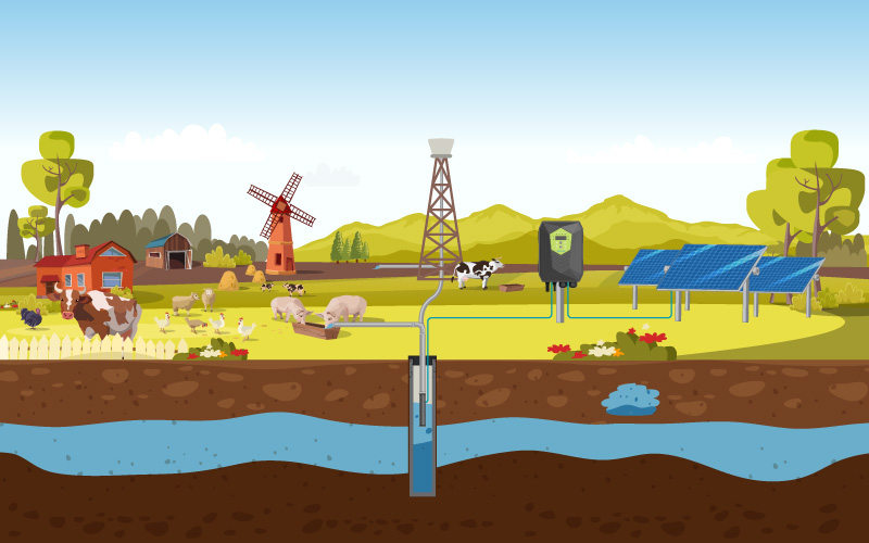 Solar Powered Water Pump System for Livestock